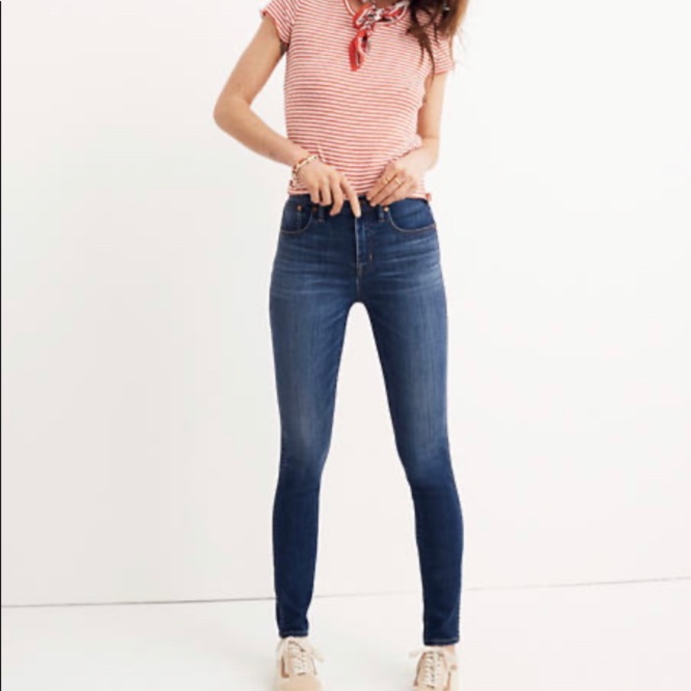 Madewell 10” High Rise Skinny Jeans Danny Wash 28T